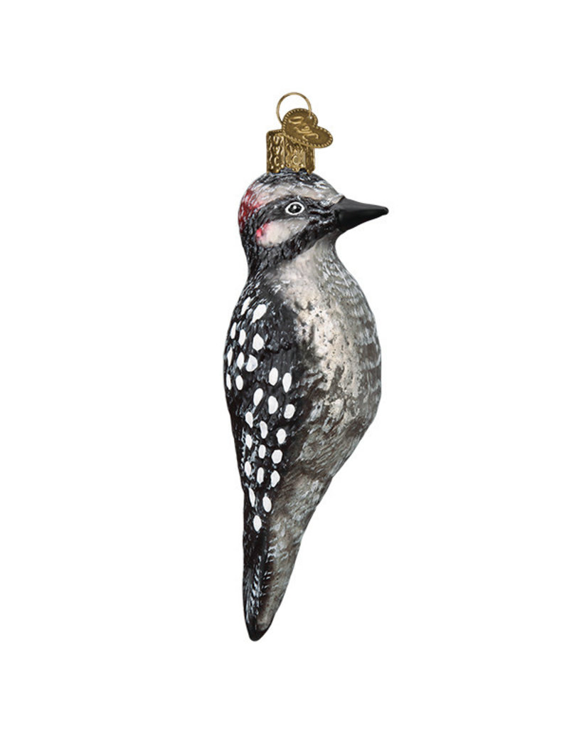 Old World Christmas Vintage Hairy Woodpecker
