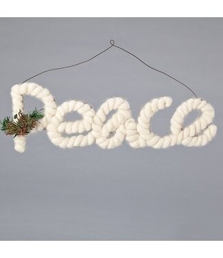 Yarn Holly Peace Orn