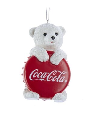 Kurt S. Adler Cub with Coca-Cola Bottle Cap Ornament