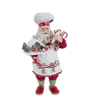 Kurt S. Adler Fabriche Gingerbread Chef Santa