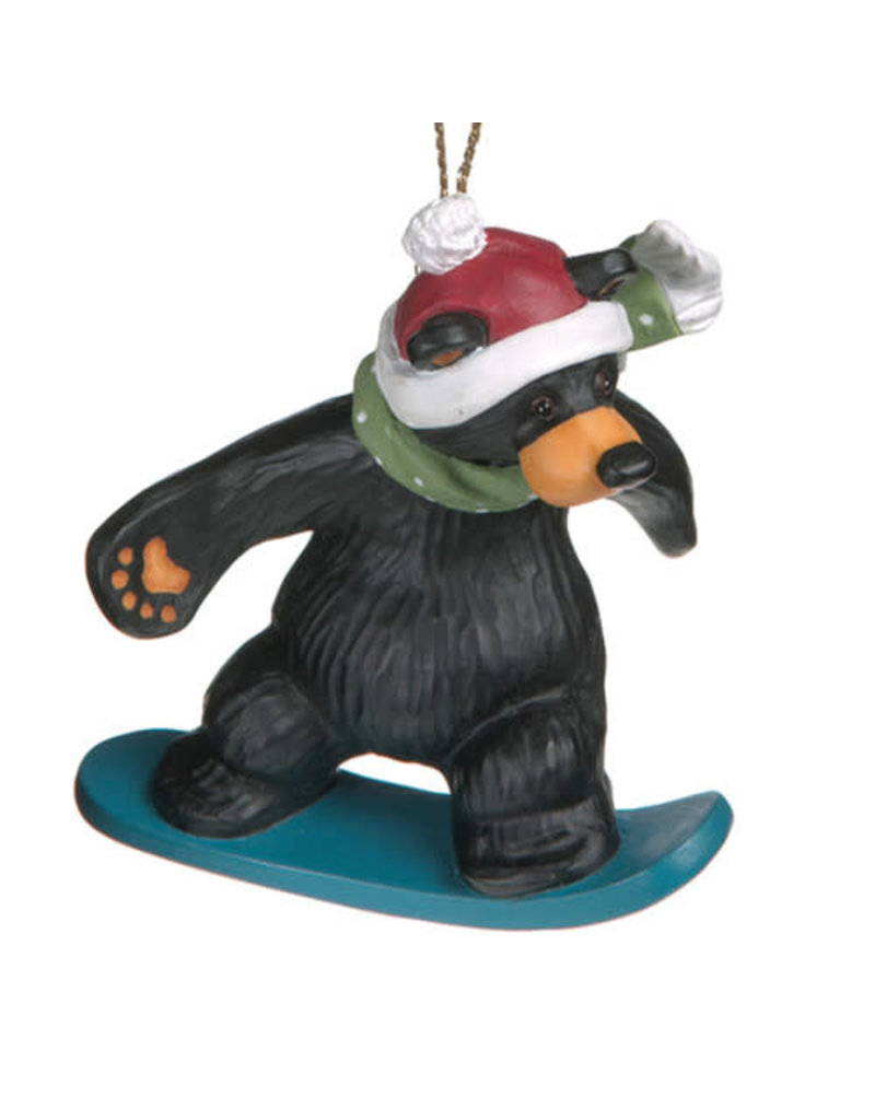 Bearfoots Bear Snowboarder Ornament