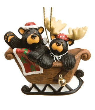 Bearfoots Bearfoots Bear Sleigh Ride Ornament