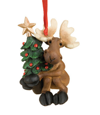 Bearfoots Bearfoots Tree Hugging Moose Ornament