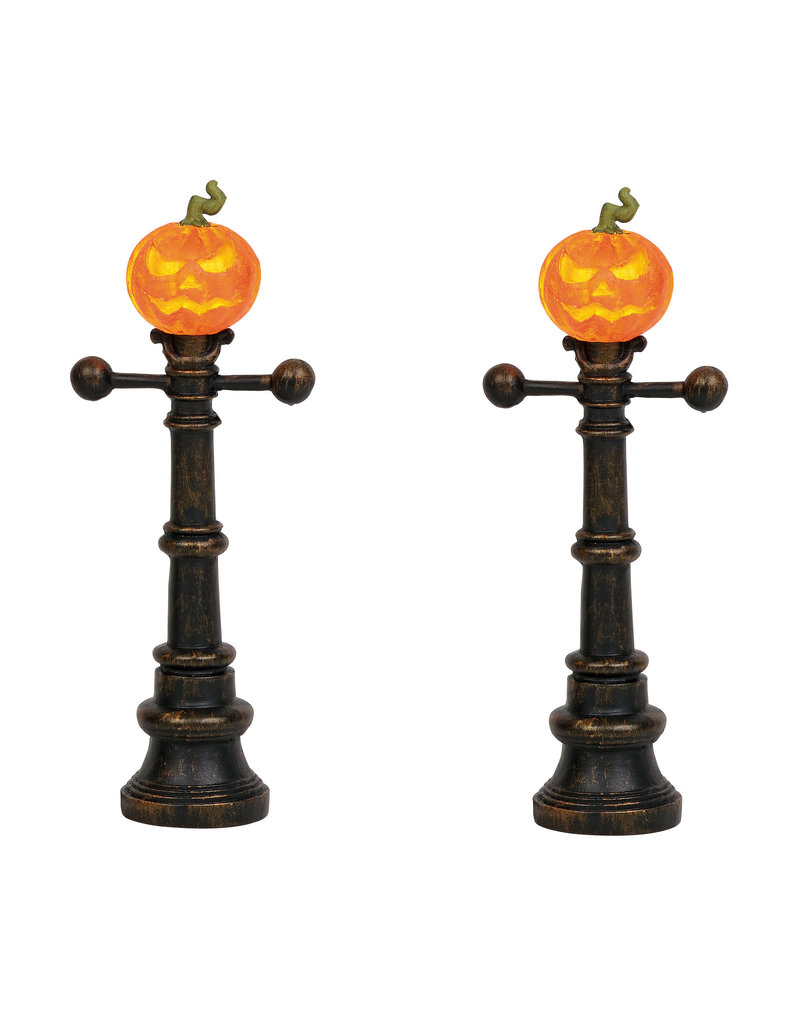Halloween Street Lamps Set of 2 for Halloween Village