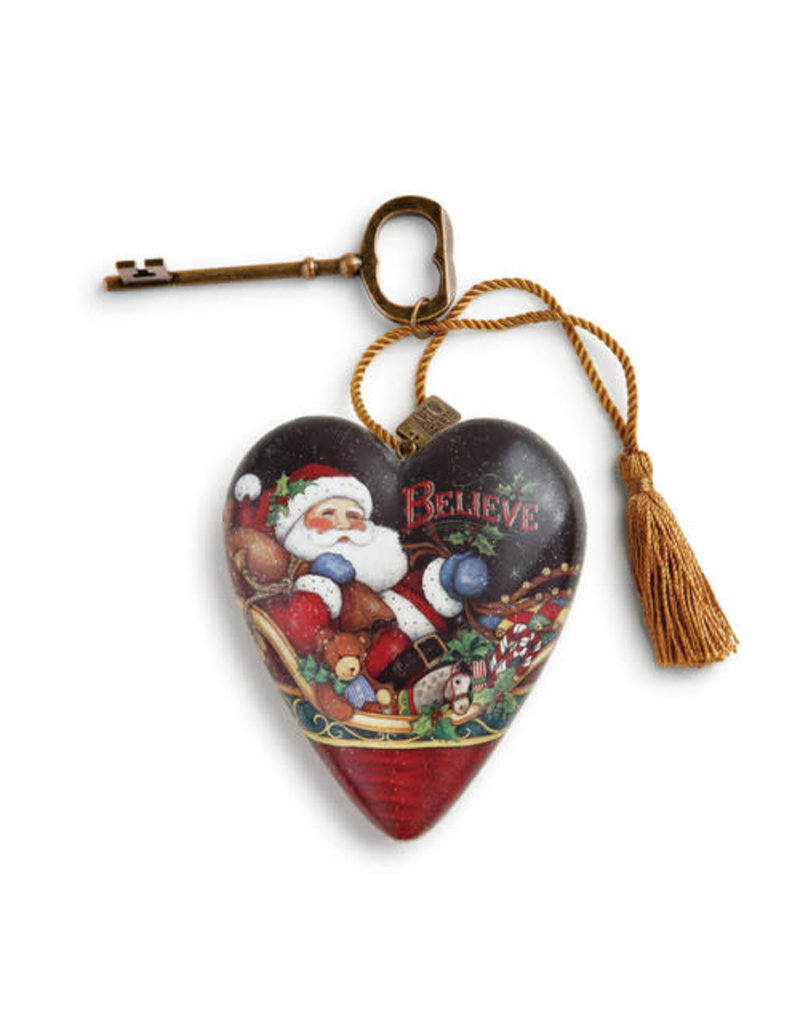 Believe Santa Art Heart