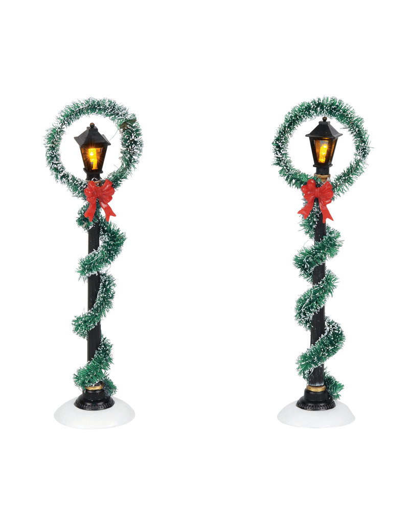 Christmas Wreath Street Lights for Department 56 Village The Spruce House