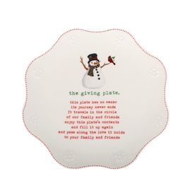 Snowman Giving Plate
