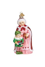 Old World Christmas Mrs.Claus with Elf
