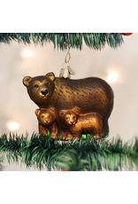 Old World Christmas Bear with Cubs