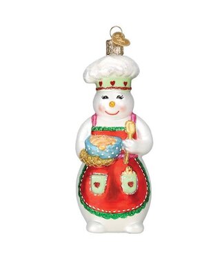 Old World Christmas Snow Woman Chef