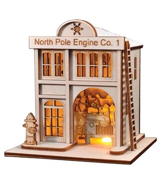 Old World Christmas North Pole Engine Co. Firehouse
