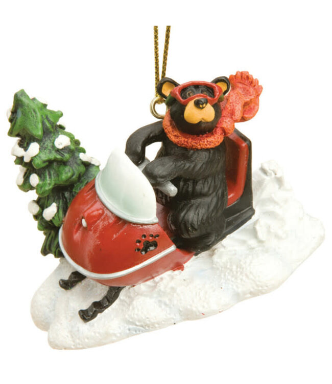 Bearfoots Snowmobiler Ornament