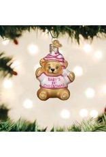 Baby Girl's First Teddy Bear Ornament