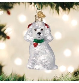 White Poodle Ornament