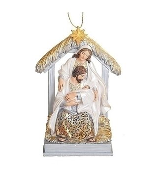 Holy Family/Stable Holiday Tradition Orn