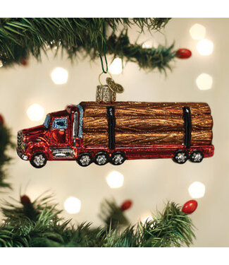 Old World Christmas Logging Truck