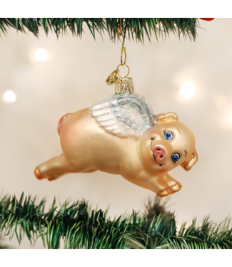 Old World Christmas Flying Pig