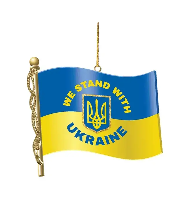 We Stand With Ukraine Flag Ornament