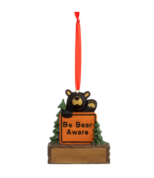 Bearfoots Be Bear Aware Magnetic Ornament