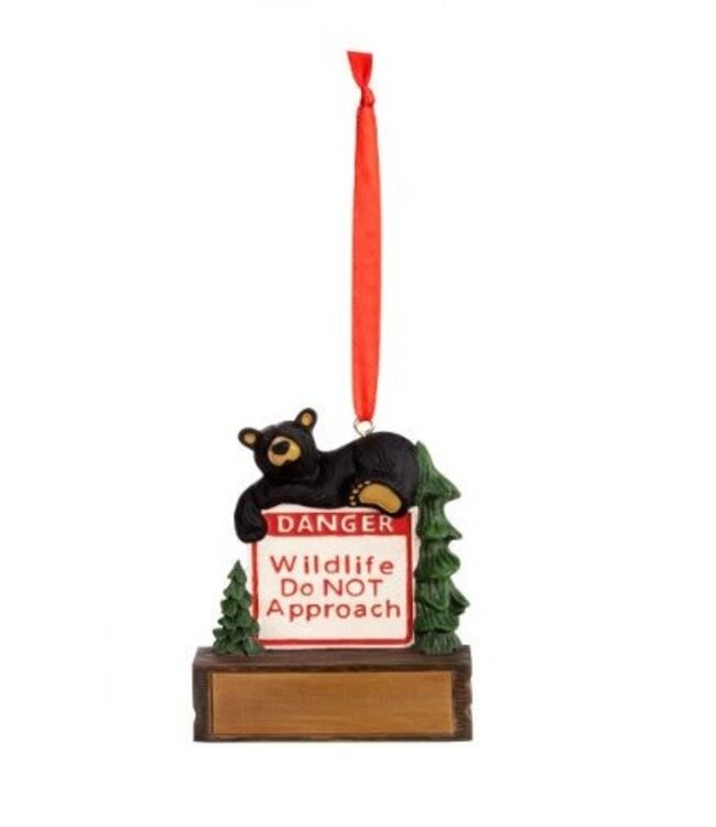 Bearfoots Danger Bear Magnet Ornament