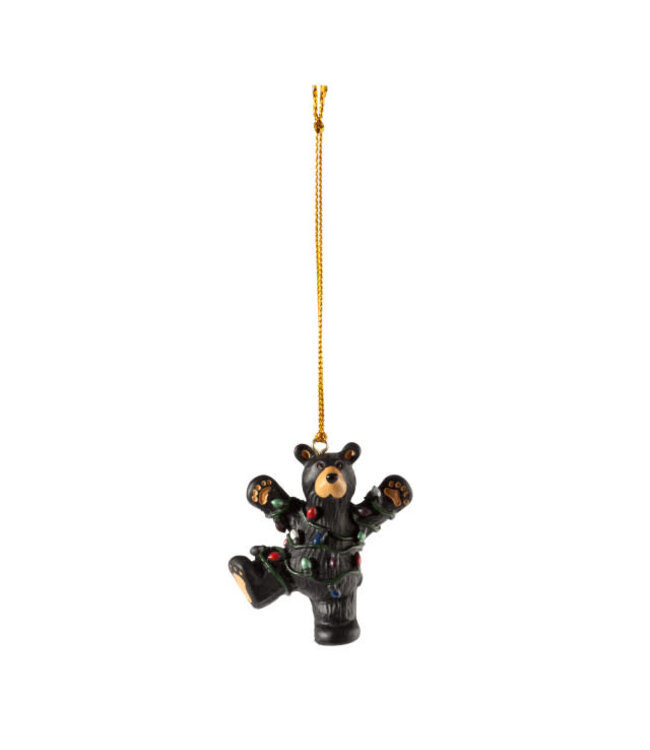 Bearfoots Hap Wrapped in Lights Ornament