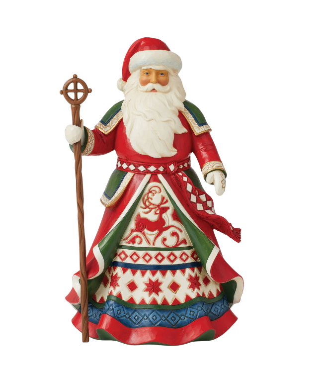 Jim Shore Lapland Santa with Staff Figurine