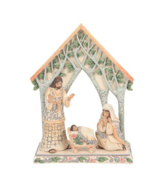 Jim Shore Jim Shore Woodland Holy Family/Creche Stable Figurine