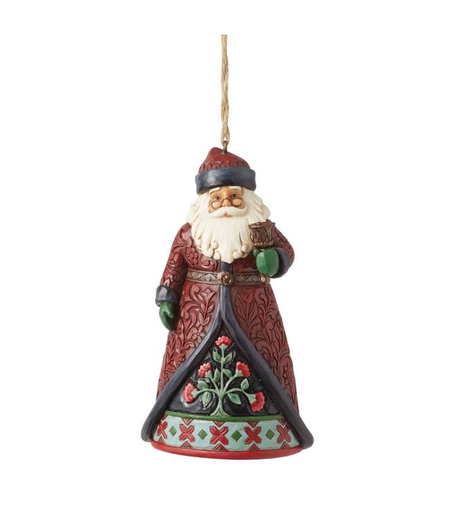 Jim Shore Holiday Manor Santa Bell Ornament