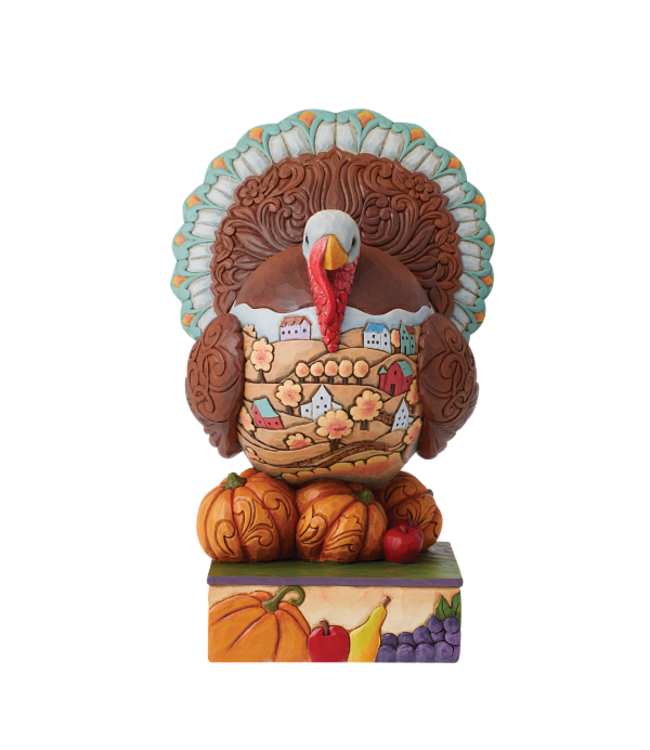 Jim Shore Traditional Turkey Scene Figurine