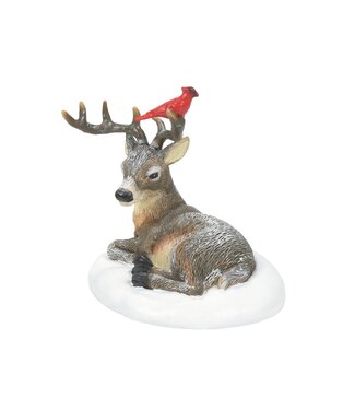 Department 56 Cardinal Christmas Deer