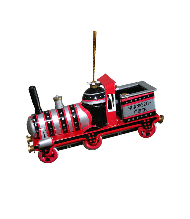 Red Tin Locomotive Ornament
