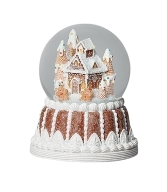 Gingerbread House Musical Snow Globe