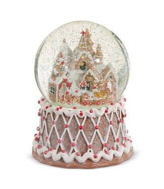 Gingerbread Town Lighted Swirling Glitter Water Globe