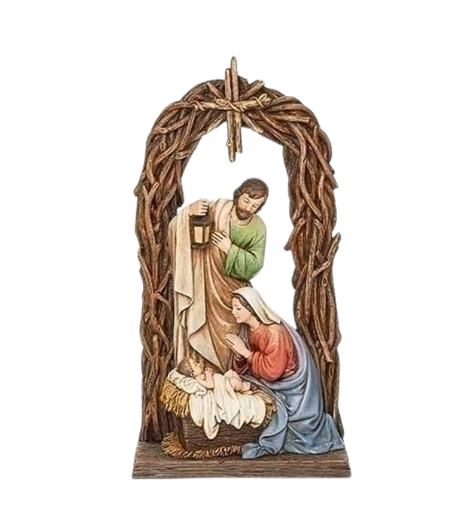 Holy Family Under Arch Figurine