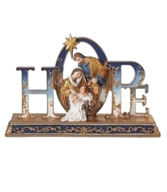 Hope Holy Family Blue/Gold Figurine