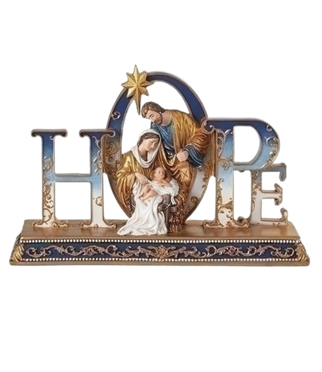 Hope Holy Family Blue/Gold Figurine