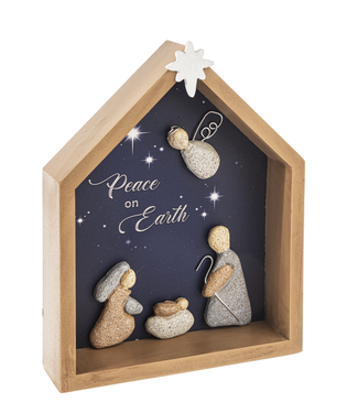 Peace on Earth Pebble Nativity