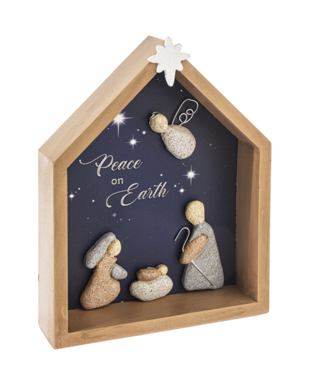 Peace on Earth Pebble Nativity