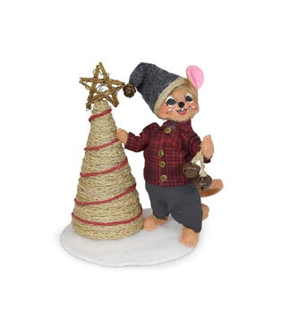 Annalee 5" Plaid & Pine Mouse with Tree