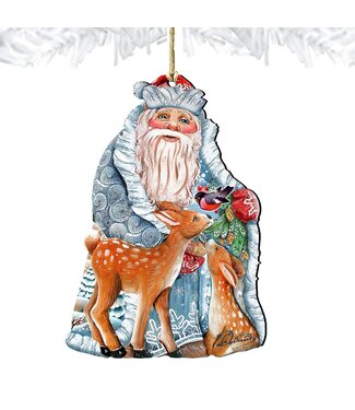 Debrekht Winter Treasure Santa Ornament