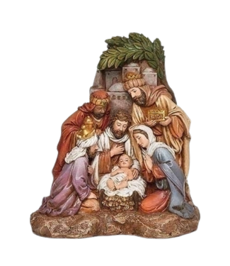 Nativity with Village Background Figurine