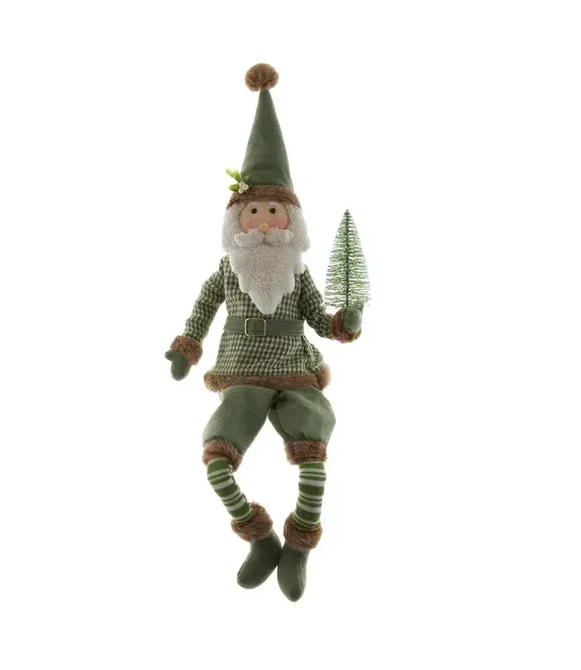 Sage Santa Gnome With Tree