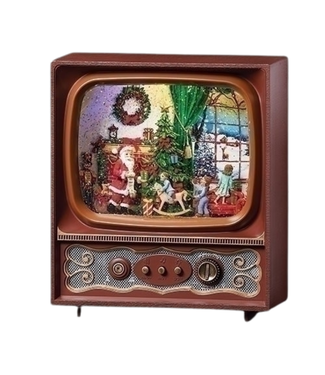 LED Musical Swirl TV Santa