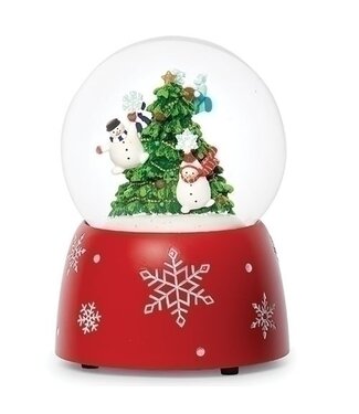 Musical Snowman with Rotating Tree Dome