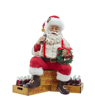 Kurt S. Adler 9" Coca-Cola® Fabriché™ Santa Sitting on Crates