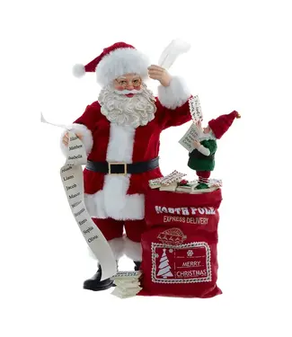 Kurt S. Adler Fabriché™ Santa with Mail & Elf