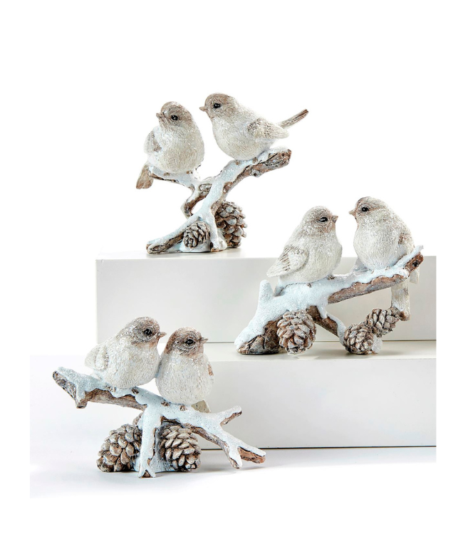 White Birds on Branch
