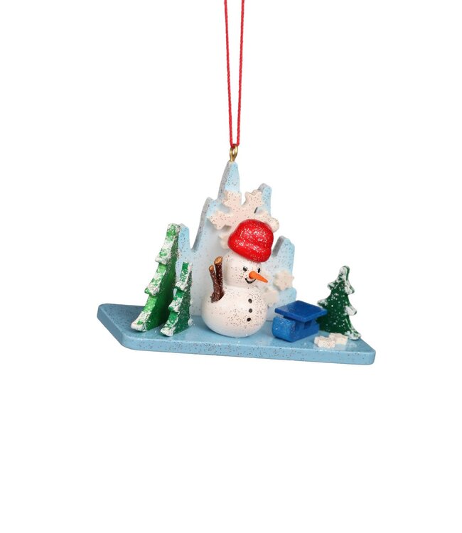 Christian Ulbricht Ornament - Ice Landscape With Snowman