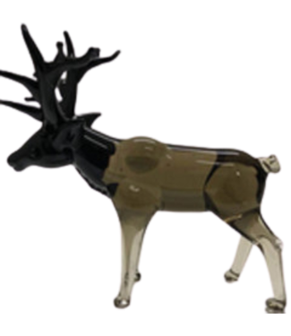 Art Studio Elk Blown Glass Ornament