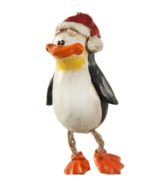 Bert Anderson Penguin Ornament With Santa Hat